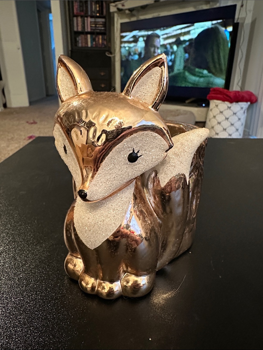 Gold Fox Ceramic Accent Soap Holder